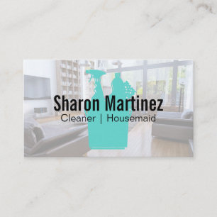 Cleaning Maid   Cleaner Tools Business Card