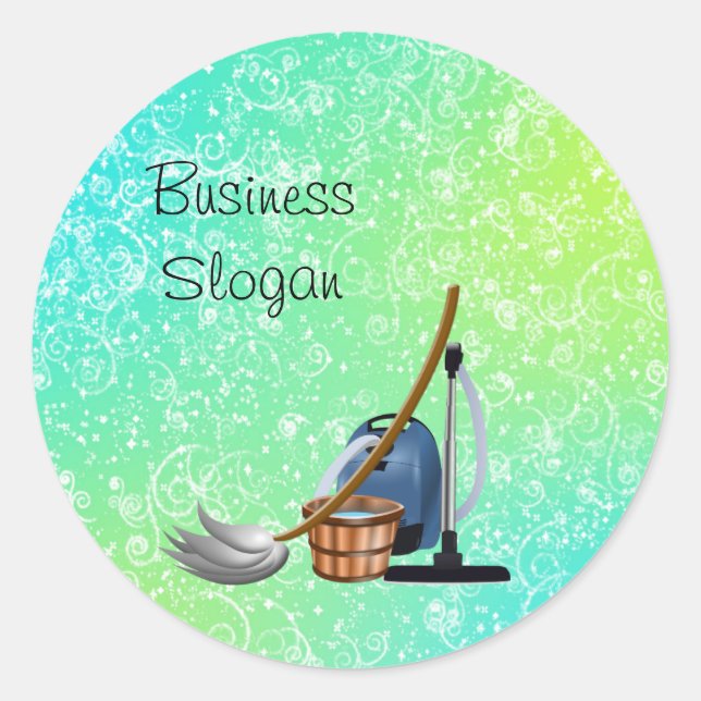 Cleaning Maid Service Classic Round Sticker (Front)