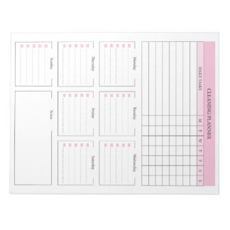 Cleaning Planner - Cleaning Checklist Notepad