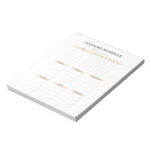 Cleaning Schedule Notepad