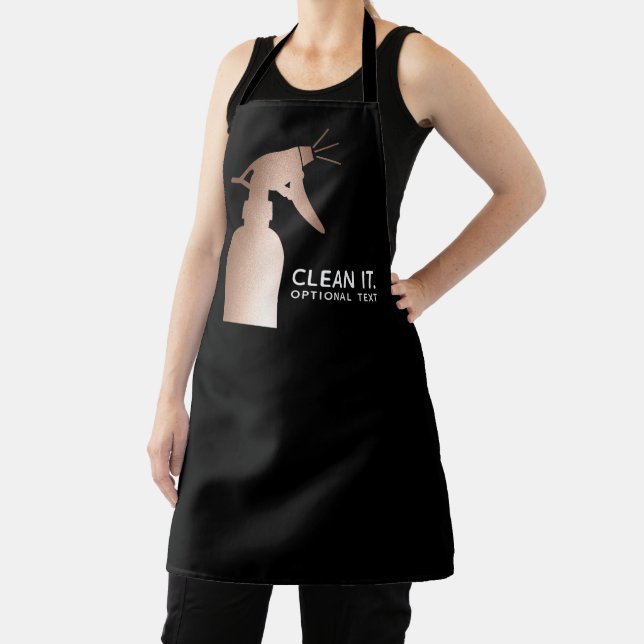 Cleaning Service Business Black Rose gold Apron (Insitu)
