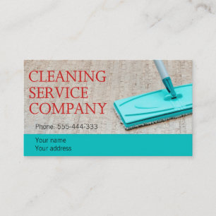 Cleaning service business card