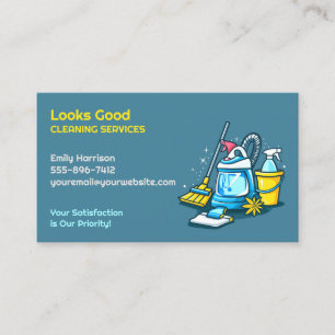 Cleaning Service Business Card