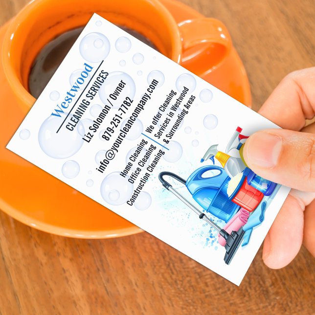 Cleaning Service Business Card (Creator Uploaded)