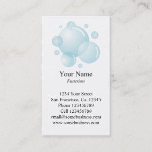 Cleaning service business card template   Vertical