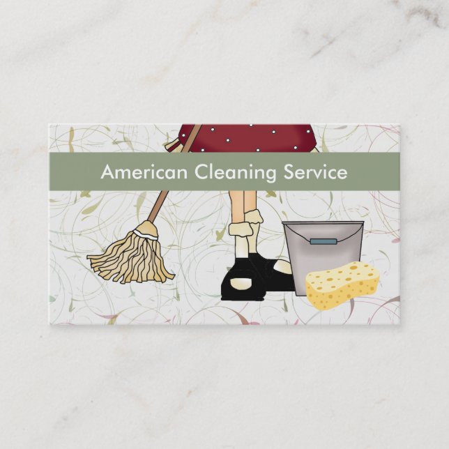 Cleaning Service Business Cards (Front)