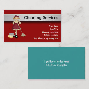 Cleaning Service Business Cards