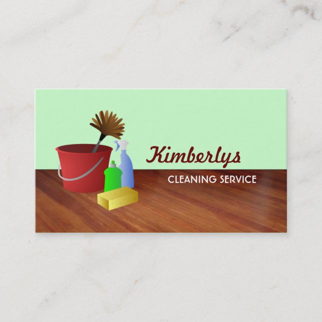 Cleaning Service business cards (Front)