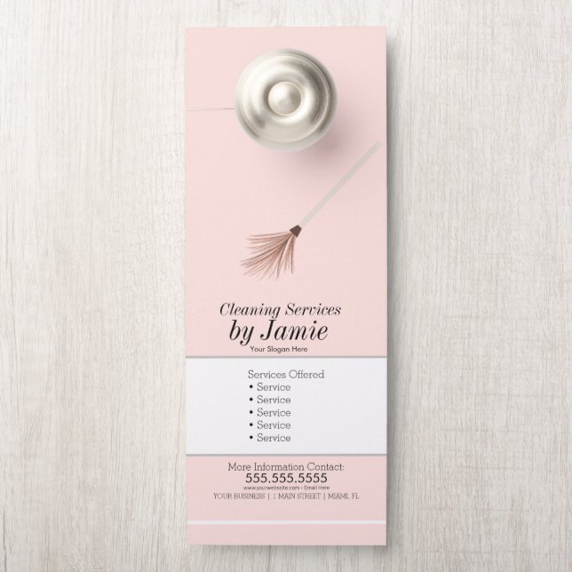 Cleaning Service Business  Door Hanger (On Knob)