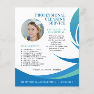 Cleaning Service Business Modern Custom Photo Flyer