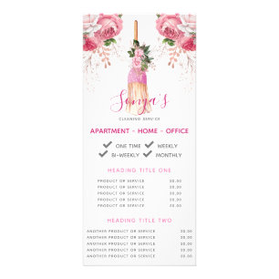 Cleaning Service Business Promotional Broom Rack Card