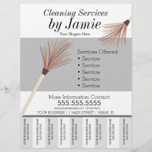 Cleaning Service Business Tear Off Strips Flyer