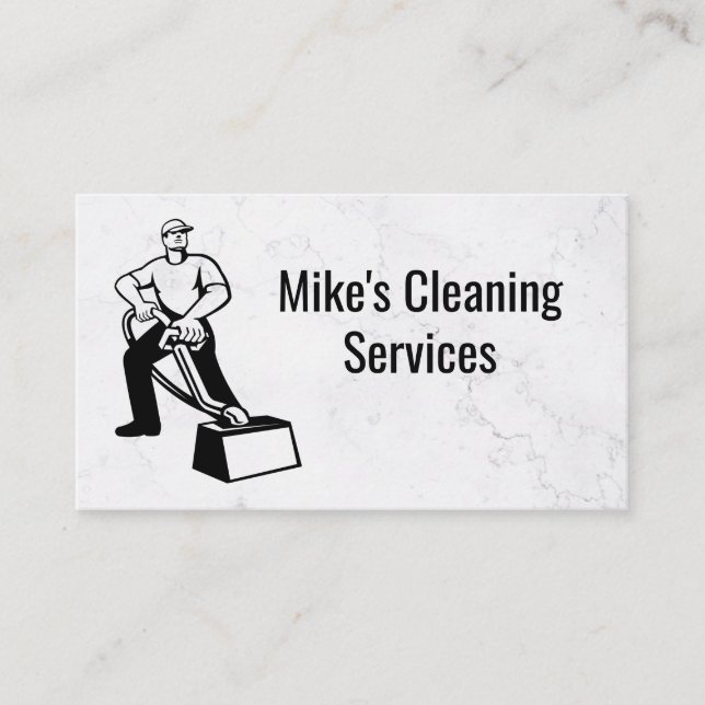 Cleaning Service | Carpets Cleaner | Steam Cleaner Business Card (Front)