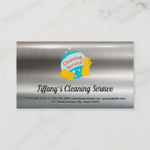 Cleaning Service   Cleaning Gloves Business Card