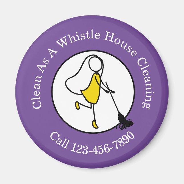 Cleaning Service Custom Business Magnets (Front)