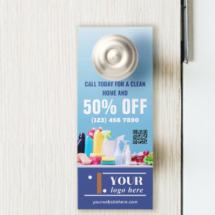 Cleaning Service Discount Your Logo Here Promo Door Hanger