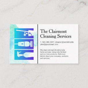 Cleaning Service Duties   House Keeping Logo Business Card