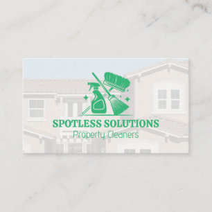 Cleaning Service Equipment Home Background Business Card