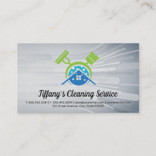 Cleaning Service Equipment   Tiling Business Card