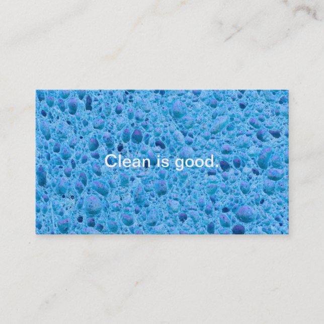 Cleaning service house cleaners maids fun sponge business card (Front)