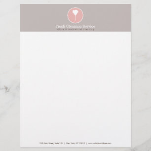 Cleaning Service, Housekeeper Vintage Style Letterhead