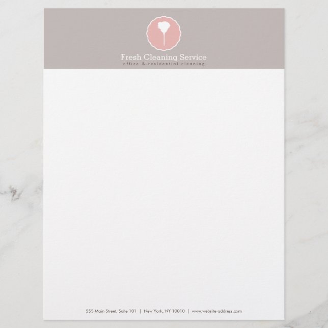 Cleaning Service, Housekeeper Vintage Style Letterhead (Front)