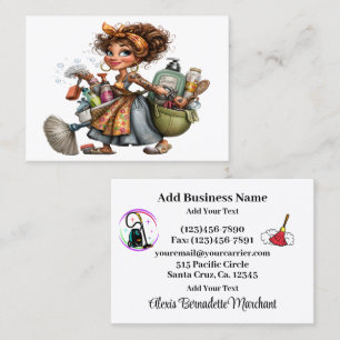 Cleaning Service Housekeeping Business Card
