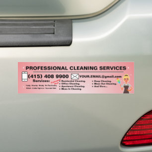 Cleaning Service Housekeeping Janitorial Maid Bumper Sticker