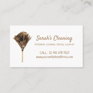 Cleaning service janitorial marketing business card