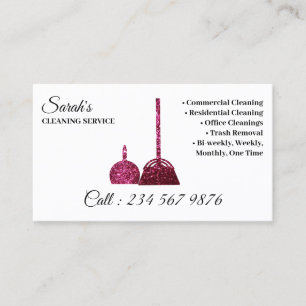 Cleaning Service Janitorial sparkle Trend Business Card