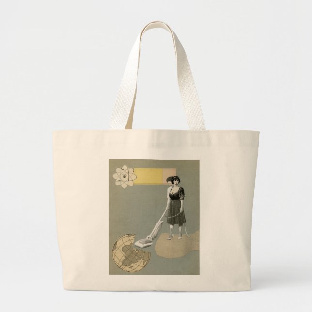 Cleaning Service Large Tote Bag (Front)