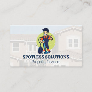Cleaning Service Logo   Residential Business Card