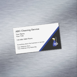 Cleaning Service Magnetic Business Card