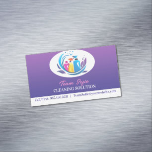Cleaning Service Magnetic Business Card