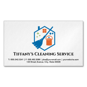 Cleaning Service   Maid Cleaner Supplies   Tile Magnetic Business Card