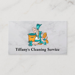 Cleaning Service   Maid Cleaning Tools Business Card