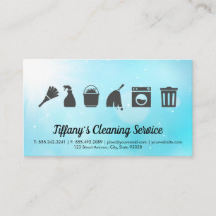 Cleaning Service   Maid Cleaning Tools Business Card