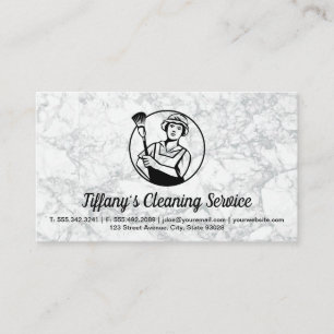 Cleaning Service   Maid   Lady Cleaner Business Card