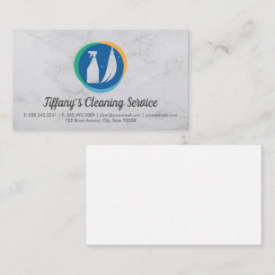 Cleaning Service   Maid Logo   Marble Business Card