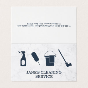 Cleaning Service   Maid Service   Marble Business Card