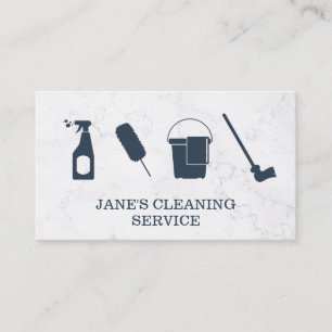Cleaning Service   Maid Service   Marble Business Card