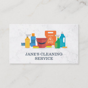 Cleaning Service   Maid Service   Marble Business Card