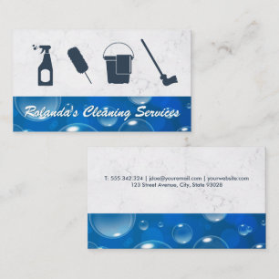 Cleaning Service   Maid Service   Soap Bubbles Business Card
