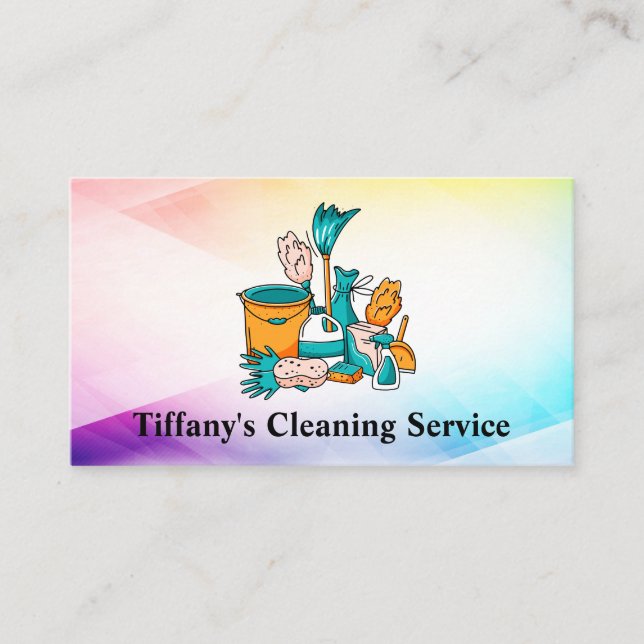 Cleaning Service | Maid Tools Business Card (Front)