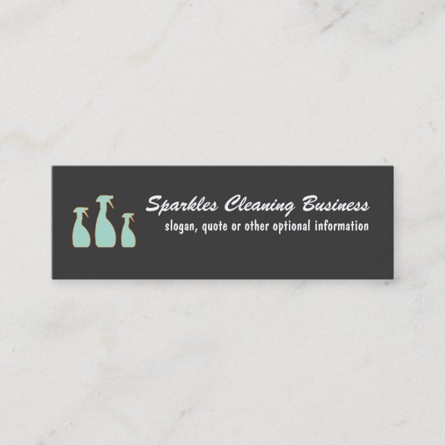 Cleaning Service Mini Business Cards (Front)