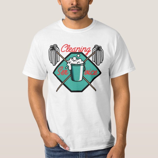 cleaning service mop T-Shirt (Front)