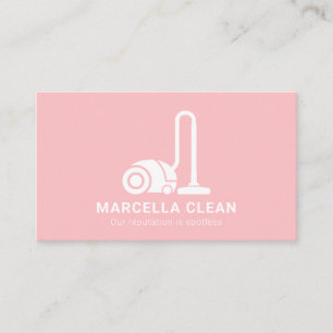 Cleaning Service Pink Business Card