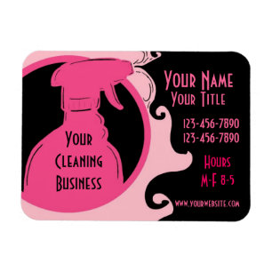 Cleaning Service pink referral business MAGNET