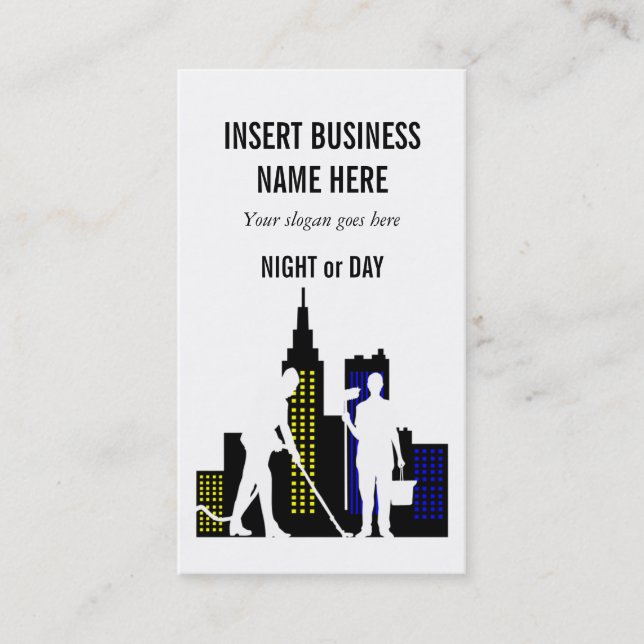 Cleaning Service professional PERSONALIZE Business Card (Front)