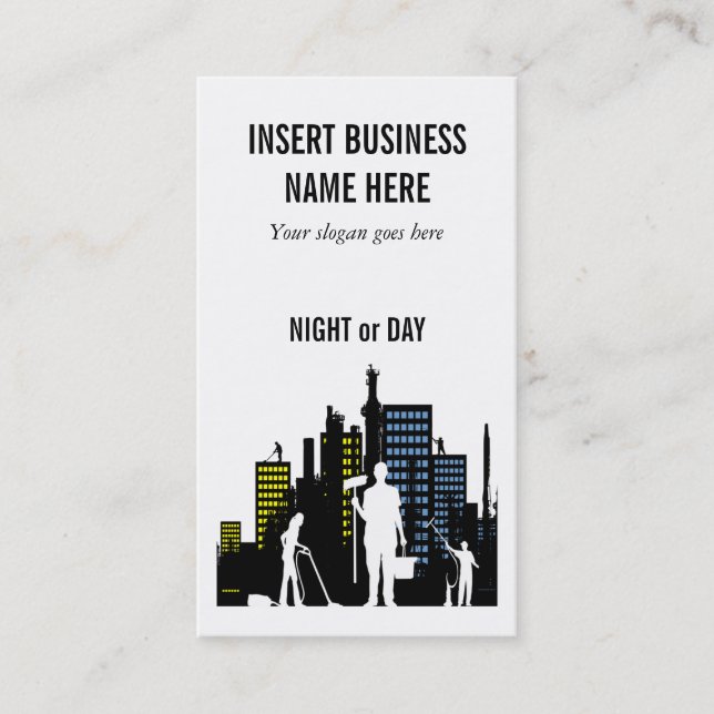 Cleaning Service professional PERSONALIZE Business Card (Front)